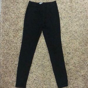 Free People Faded Black Skinny Pull-On Jeans